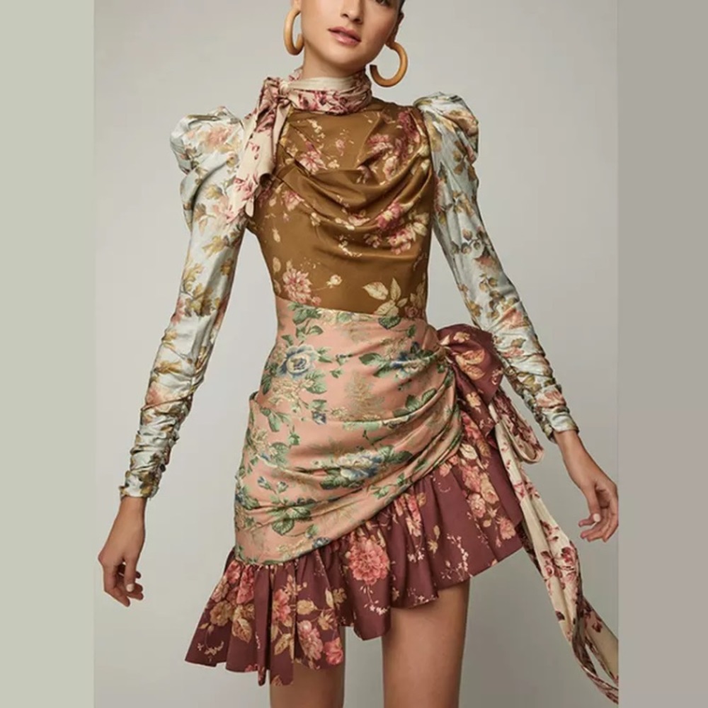 😍 Spring Dress Floral Dress Runway Dress Vintage